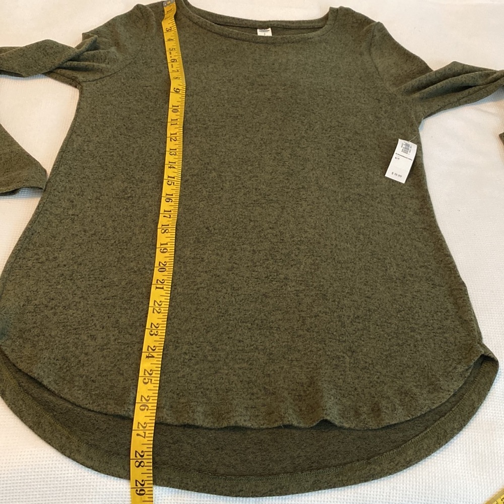 Old Navy Woman’s long sleeve soft top Size S Green - Picture 7 of 9